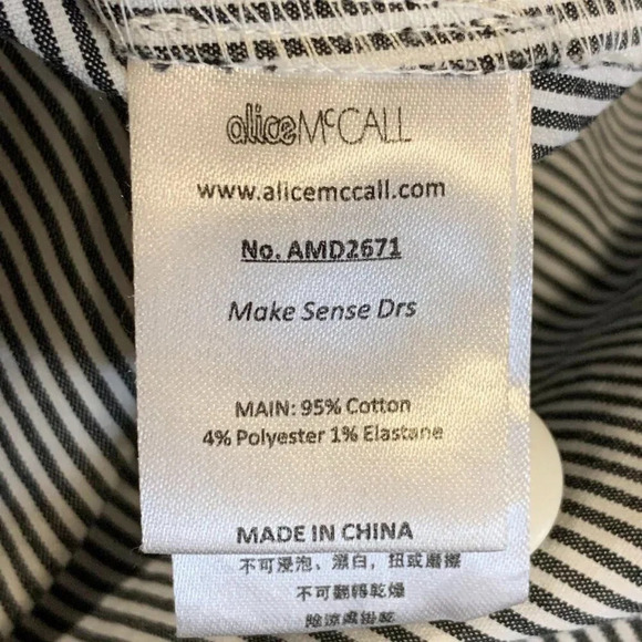 Alice McCALL Makes Sense Button Front Midi Black White Sleeveless Dress Size 4 - Picture 11 of 16